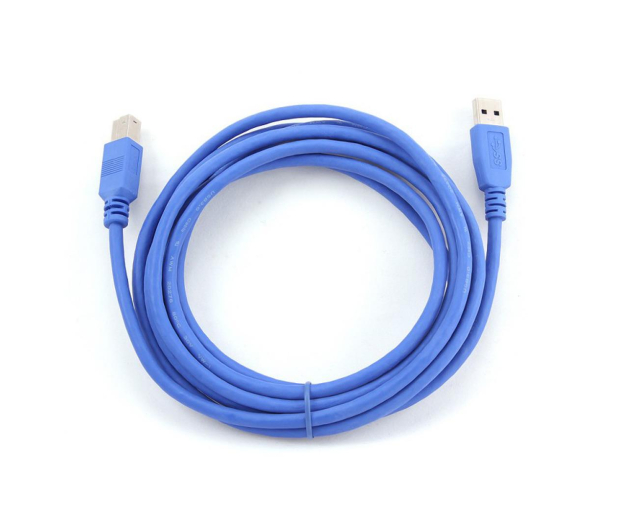GEMBIRD Kabel USB 3.0 typu AB AM-BM  3m niebieski CCP-USB3-AMBM-10 - 64433 - zdjęcie 2